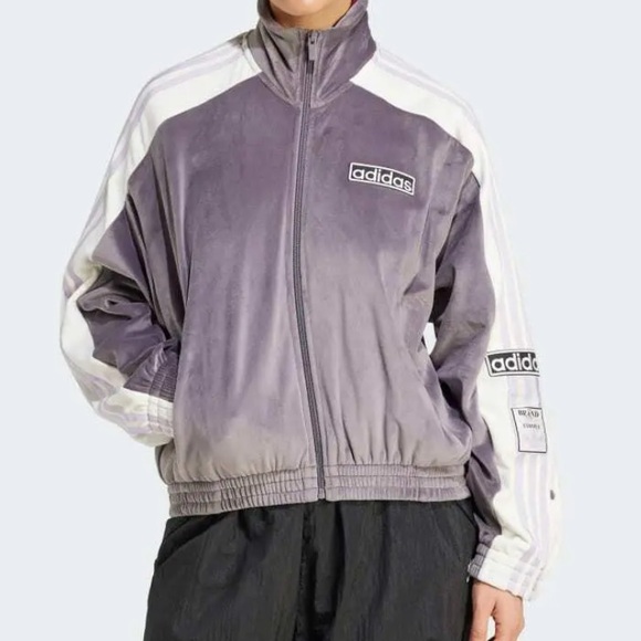adidas | Jackets & Coats | Adibreak Velour Track Top | Poshmark